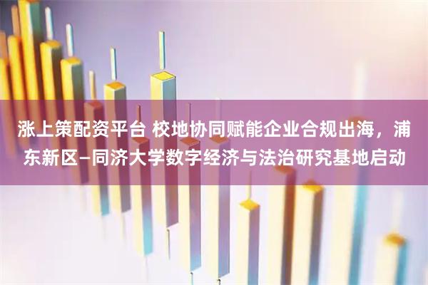 涨上策配资平台 校地协同赋能企业合规出海，浦东新区—同济大学数字经济与法治研究基地启动